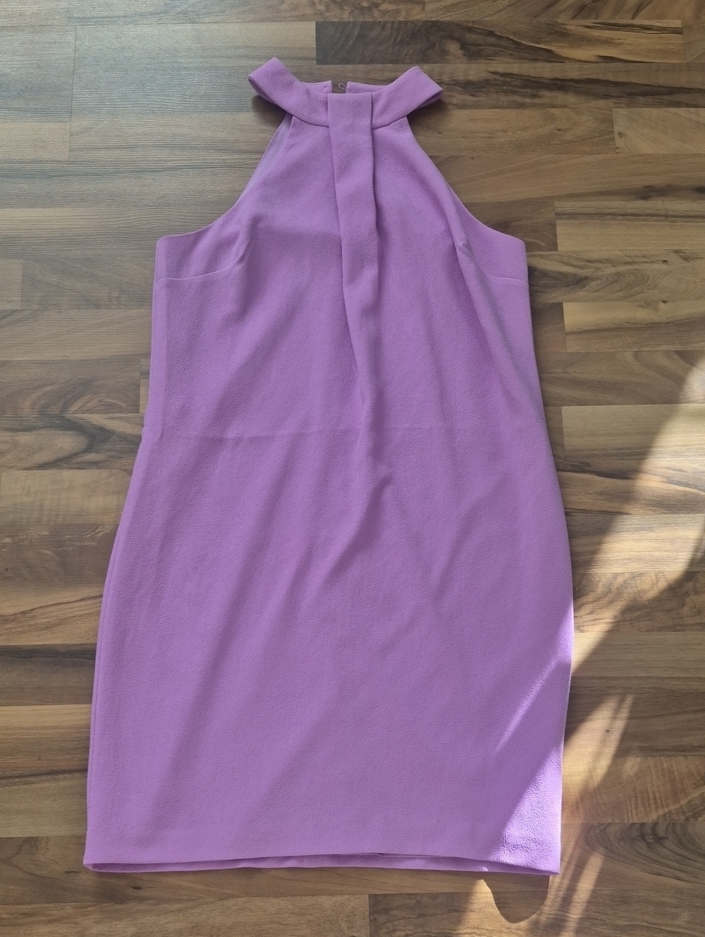 Trina Turk NWT Lavender Halter Pleated Shift Mini Dress Cocktail Wedding Size 2 - Picture 2 of 9